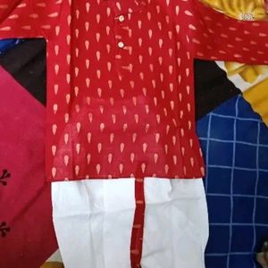 Printed Dhoti Kurta Set For Kids