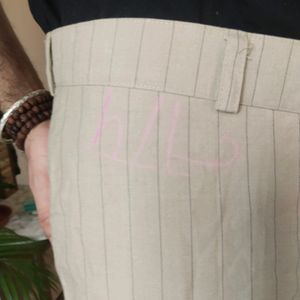 Stylish & Classy Pin Striped Beige Trousers