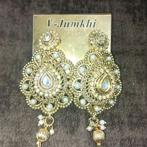 Golden heavy earrings