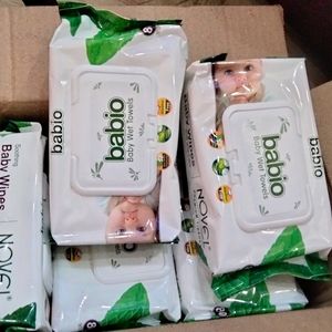 Pack Of 5 Babio Wet Baby Wipes