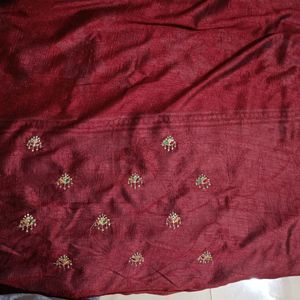 New Maroon Saree