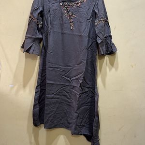 Neerus Grey Kurta Size XL