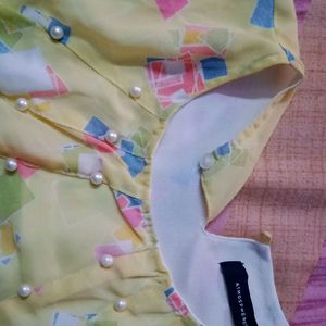 Yellow Colour Top For Girls