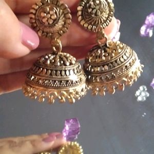 Golden Heavy Jhumka