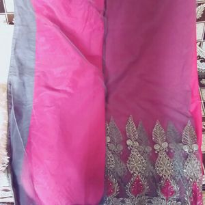 Beautiful Rose Grey Saree