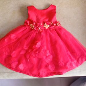 Baby Party Red Frock