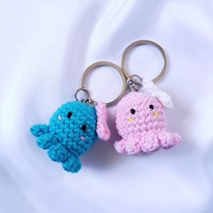 Crochet Octopus Keychains (2)