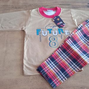 Cotton T Shirt Pajama For Kids