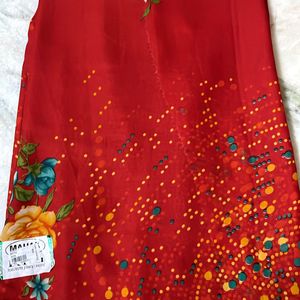 New Unused Soft Cotton Silk Saree With Blouse Piec