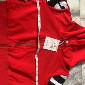 Hoodie type Cute Red Co-ord set