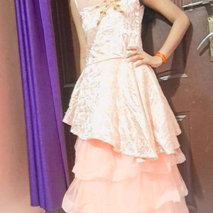 Peach Pink Womens Gown