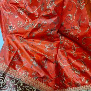 Beautiful Red Silk Saree