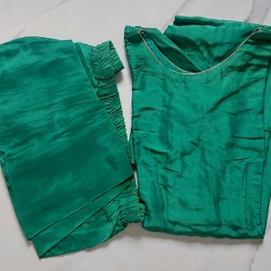 Green Plan Kurta Set