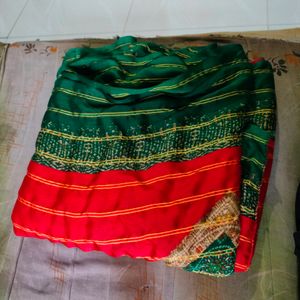Red And Green Saree