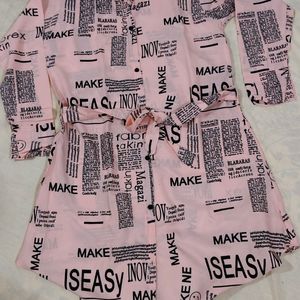 Beautiful Peach Mini Dress For Women