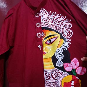 Hanpainted Maa Durga Kurta