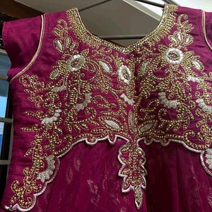 Pure Banarasi Dress With Net Fabric