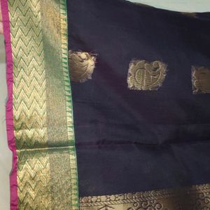 Black Colour Saree With Blouse