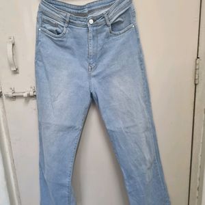 High Waist Straight Fit Denim