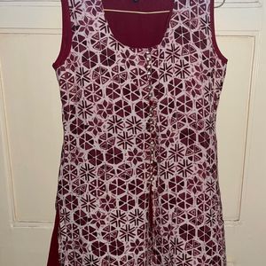 Maroon One Piece Dress | Full Length With Ghera