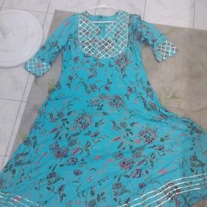 Gota Patti Work Cotton Gown..New