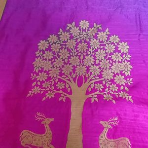 Dual Shaded Embroidered Saree