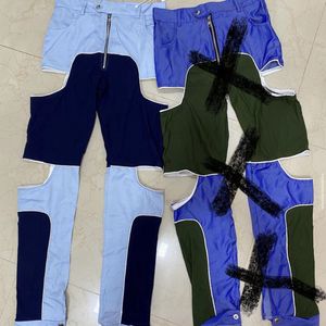 BLUE Korean Style Cut Out Pants (S)