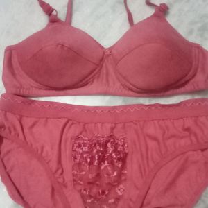 Combo Of Pink Bra And Panty