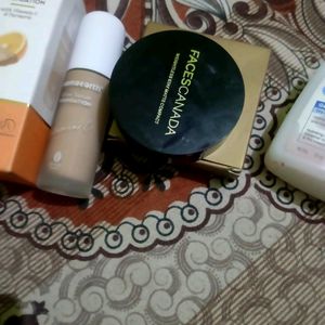 Combo 3 Makeup Product Foundation Cleanser Compact