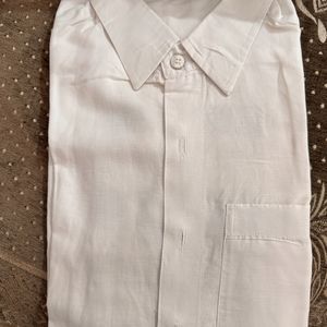 Pure White Cotton Linen Shirt