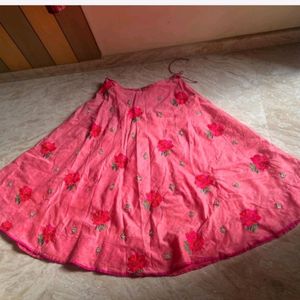 Designer Blouse Pink Lehenga