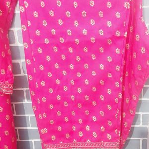 Kurta Pant Set Pink Rose Color