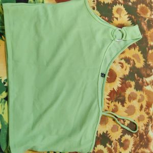 Tokyo Talkies Green Crop Top