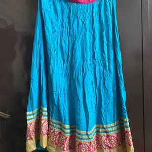 Sky Blue Colour Lehenga Skirt