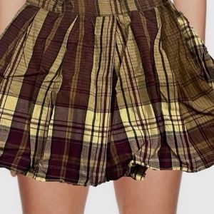 Pleaded Dark Academia Inspired Mini Skirt