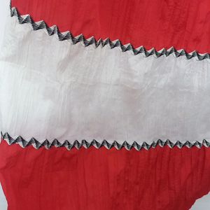 Red & White SKIRT with Lace | Lenght:40 in