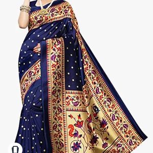 Nevy Blue Printed Saree