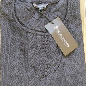 Chikankari Kurta - Black