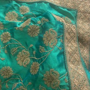 Peacock Green Silk Saree From Chandani Chowk Delhi