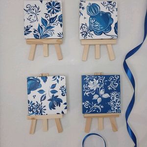 Set Of 4 Mini Canvas Painting2