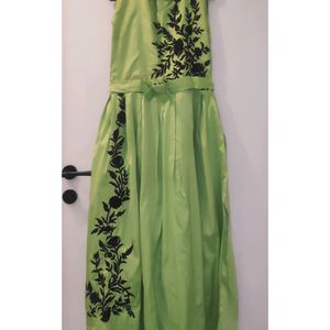 Unused Light green ethnic shinning gown | Size: M