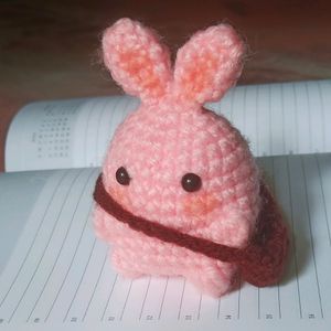 Crocheted Bunny, Puffkin (Blossom Pink Edition)