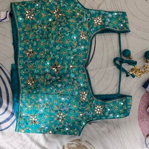 Green Lehenga With Heavy Work