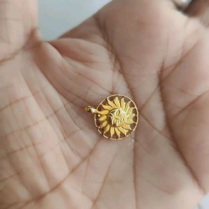 20 K Pure Gold Sun Pendant For Womens Nd Girls