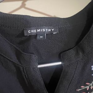 Chemistry Black Tunic Top - Medium