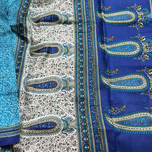 Pure Silk blue saree in excellent condition