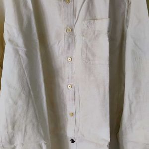 Men's White Cotton Formal Shirt