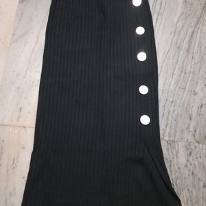 Korean Knitted Side Split Skirt