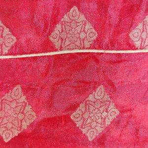 Red Embroidered Kurta Set (Women)