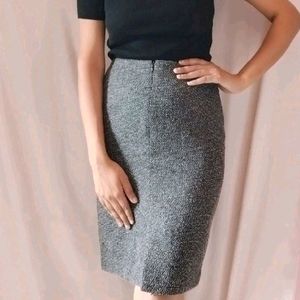 Grey Knee Length Skirt